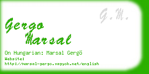 gergo marsal business card